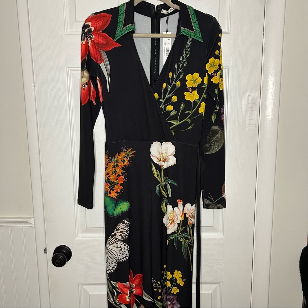 Alice + Olivia Melinda Wide Leg Wrap Jumpsuit - Picture 5 of 16